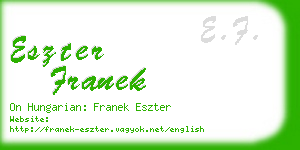 eszter franek business card